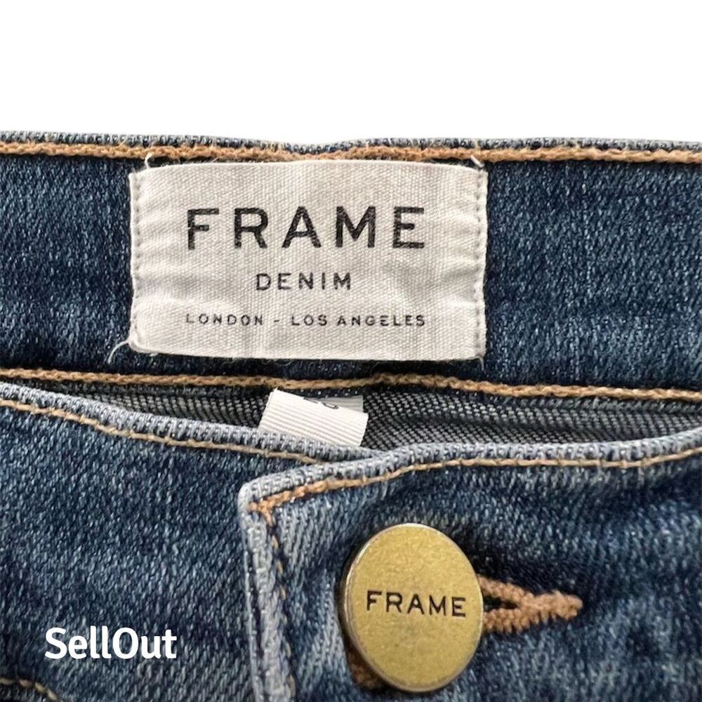 Frame Women's Le Sylvie Straight Jeans Blue Size 28 Medium Wash - Picture 2 of 6